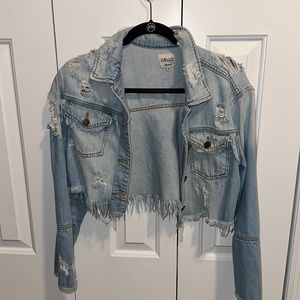 Cello ripped Jean jacket, size M, worn 3 times